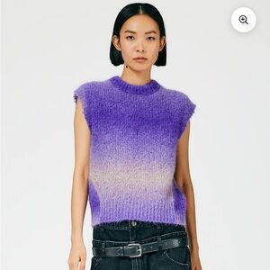 Tibi alpaca ombré sweater vest, S